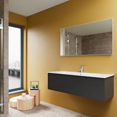 Washbasin cabinet FLEXI SZZ 120 and mirror AURA ZCO 120